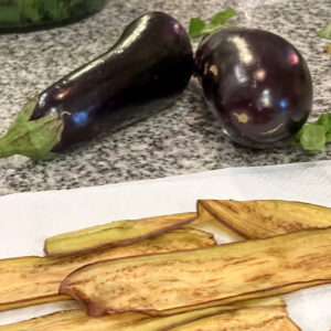 Fried eggplant