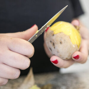 Pealed potatoes